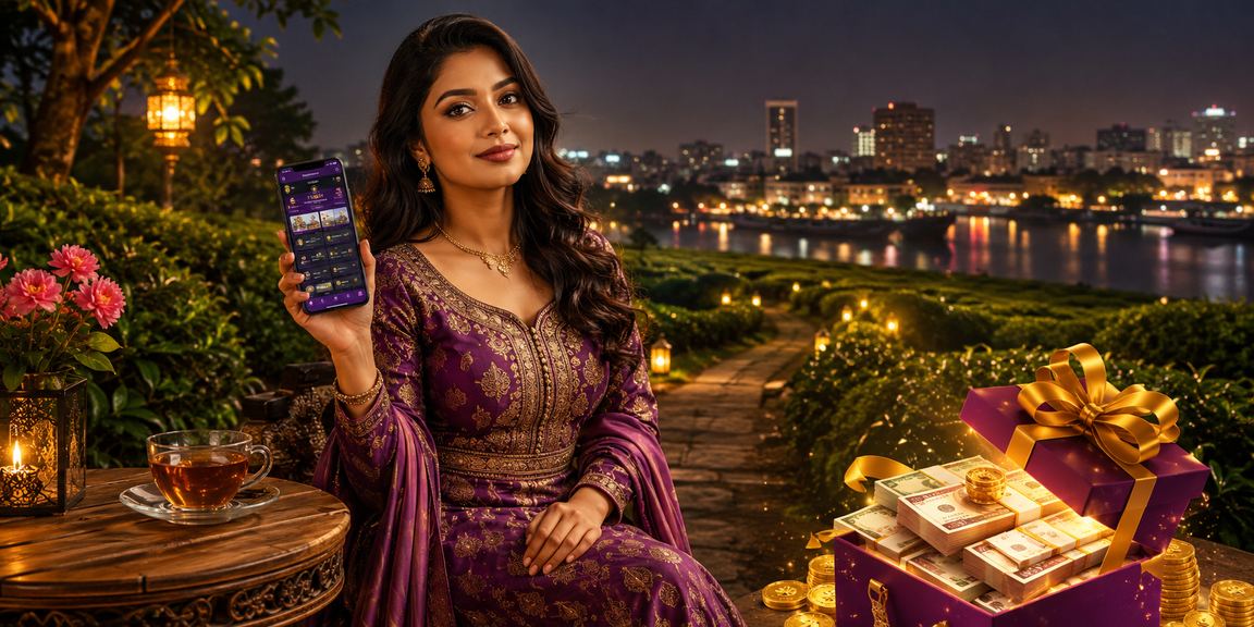 নারায়ণগঞ্জের চা বাগানে মোবাইলে sm8845 ক্যাসিনো গেম খেলছেন একজন সদস্য